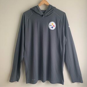 Nike Pittsburgh Steelers Dri-Fit Lightweight Long Sleeve Hoodie Pullover Size L